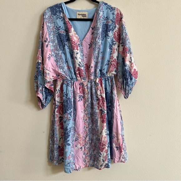 Savanna Jane Pastel Patchwork Floral Dress - Picture 2 of 3